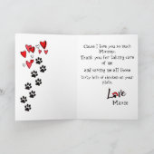 Carte Joyeuse Fête des Mères de la part de votre chiot S (Intérieur)