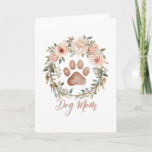 Joyeuse Fête des Mères De La Part Du Chien Aquarel