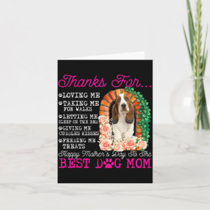 Carte Joyeuse fête des mères drôle chien maman basset ho