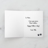 Carte Joyeuse fête des mères, du chien à Pawsome Mom (Intérieur)