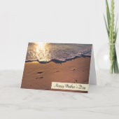 Carte Joyeuse Fête des Mères Empreintes Dans le Sable (Devant)