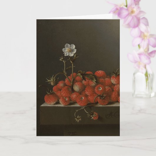 Carte Joyeuse fête des mères Encore la vie w. Fraises sa (Orchidée)