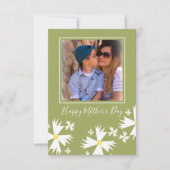 Carte Joyeuse Fête des Mères Fête Fleur vert (Devant)