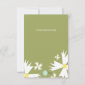 Carte Joyeuse Fête des Mères Fête Fleur vert (Dos)