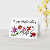 Carte Joyeuse Fête des Mères fleurie (Fleur jaune)