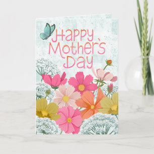 Carte Joyeuse Fête des Mères Fleurs de Prairie