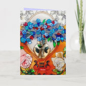 Carte Joyeuse Fête des Mères Fleurs de verre tendues dan (Dos)