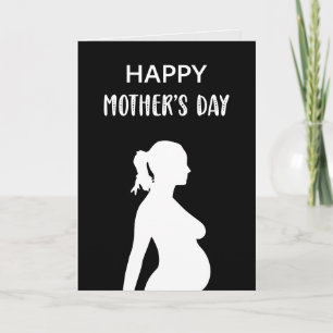 Carte Joyeuse fête des Mères futur bébé Maman enceinte à