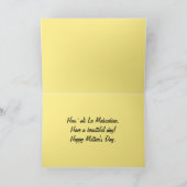 Carte Joyeuse fête des mères Hibiscus jaune profond hawa (Intérieur)