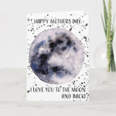 Carte Joyeuse Fête des Mères, Je t'aime jusqu'à la lune (Devant)