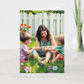 Carte Joyeuse fête des mères | Maman et les enfants (Devant)