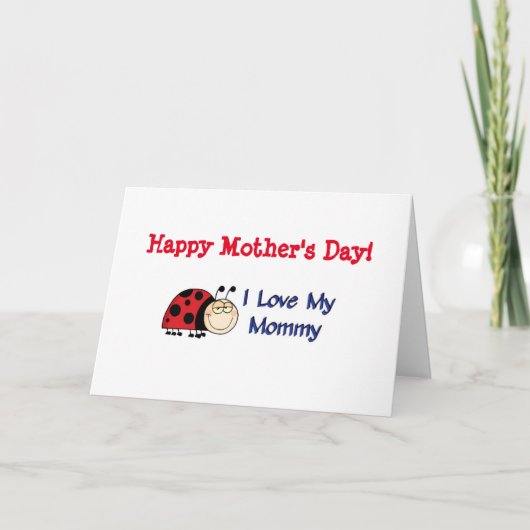 Carte Joyeuse fête des mères maman - Ladybug (Devant)