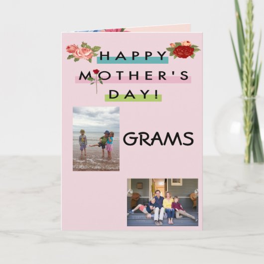 Carte Joyeuse fête des Mères Mamie ! (Devant)