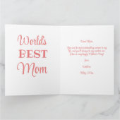 Carte Joyeuse fête des mères meilleure maman du monde pe (Intérieur)