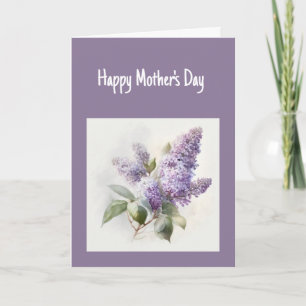 Carte Joyeuse Fête des Mères Merci & Love You Lilac