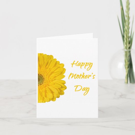 Carte Joyeuse fête des mères Mère Jaune (Devant)