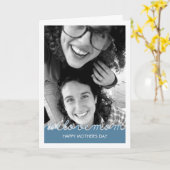 Carte Joyeuse Fête des mères Photo Amour Maman Marine Bl (Fleur jaune)