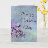 Carte Joyeuse Fête des Mères Purple Floral (Fleur jaune)