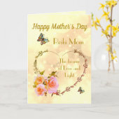 Carte Joyeuse fête des mères Reiki Maman design (Fleur jaune)