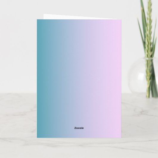 Carte Joyeuse Fête des Mères Rose Clair Sarcelle Élégant (Dos)