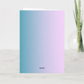 Carte Joyeuse Fête des Mères Rose Pâle Ombre Bleu Vert É (Dos)