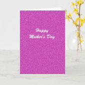 Carte Joyeuse fête des mères rose vif (Fleur jaune)