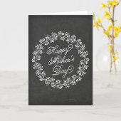 Carte Joyeuse fête des mères Rustic Chalkboard (Fleur jaune)