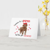 Carte Joyeuse fête des Mères Sale Gosse de Chien Labrado (Fleur jaune)