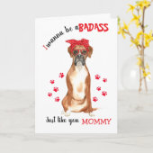 Carte Joyeuse fête des Mères Sale Gosse ton chien de Box (Fleur jaune)