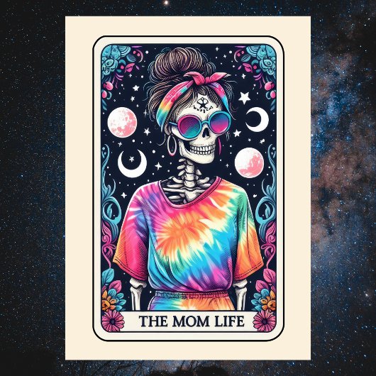 Carte Joyeuse fête des mères Skeleton Maman Vie Tarot