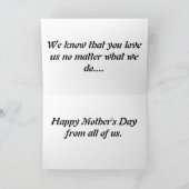 Carte Joyeuse fête des mères Skunk (Intérieur)