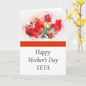 Carte Joyeuse fête des mères Teta (Fleur jaune)