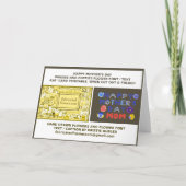 Carte Joyeuse Fête des Mères Textes de polices Pensées E (Dos)