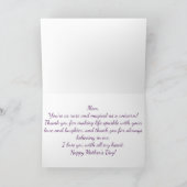 Carte "Joyeuse fête des Mères !" Thème Licorne (Intérieur)