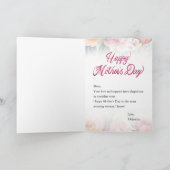 Carte Joyeuse Fête des Mères Vase Floral Aquarelle Style (Intérieur)