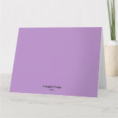 Carte Joyeuse fête des mères violet jaune crocus floral (Dos)