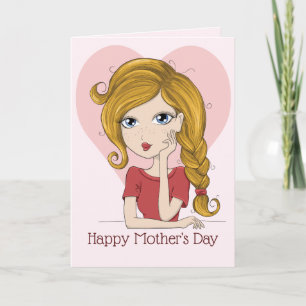 Carte Joyeuse Fête des Mères Whimsical Art