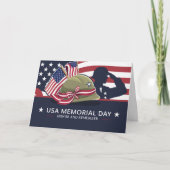 Carte Joyeuse fête des morts USA Drapeau Militaire (Devant)