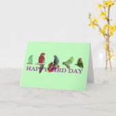 Carte Joyeuse fête des oiseaux (Fleur jaune)