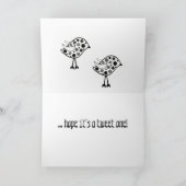 Carte Joyeuse fête des oiseaux, salutation amusante soeu (Intérieur)