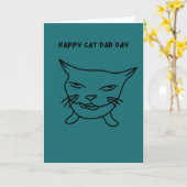 Carte Joyeuse Fête des Papas Chats (Fleur jaune)