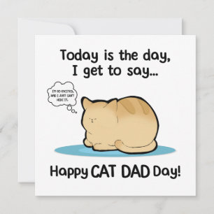 Carte Joyeuse Fête des Papas Chats, Joyeuse Fête des Pap