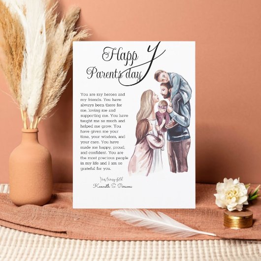 Carte Joyeuse Fête des Parents