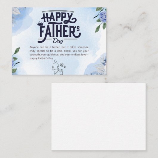 Carte Joyeuse Fête des Pères (Devant / Derrière)