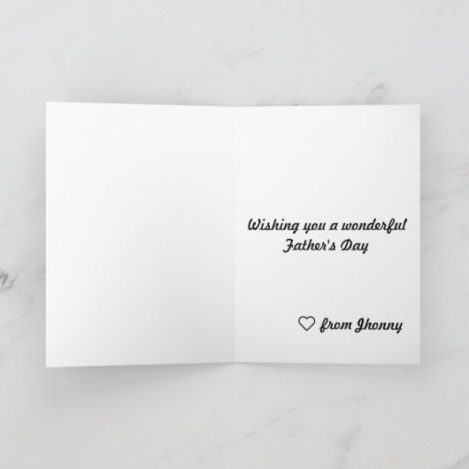 Carte Joyeuse Fête des Pères (Intérieur)
