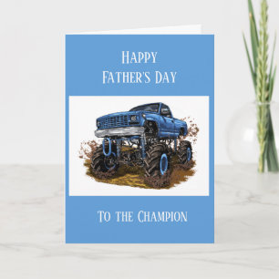 Carte Joyeuse fête des pères 4x4 Tout-Terrain Boue