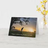 Carte Joyeuse Fête des Pères à un beau-frère golfeur  (Fleur jaune)