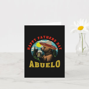 Carte Joyeuse fête des pères Abuelo tasse à bière ours S