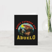Carte Joyeuse fête des Pères Abuelo tasse de bière Ours  (Devant)