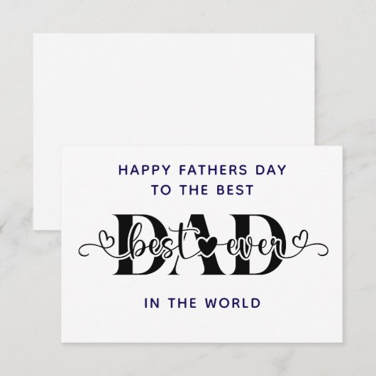 Carte Joyeuse fête des Pères au Meilleur (Devant / Derrière)